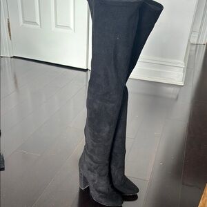 Aquazzura Black Over-the-Knee Boots Sleek Silhouette